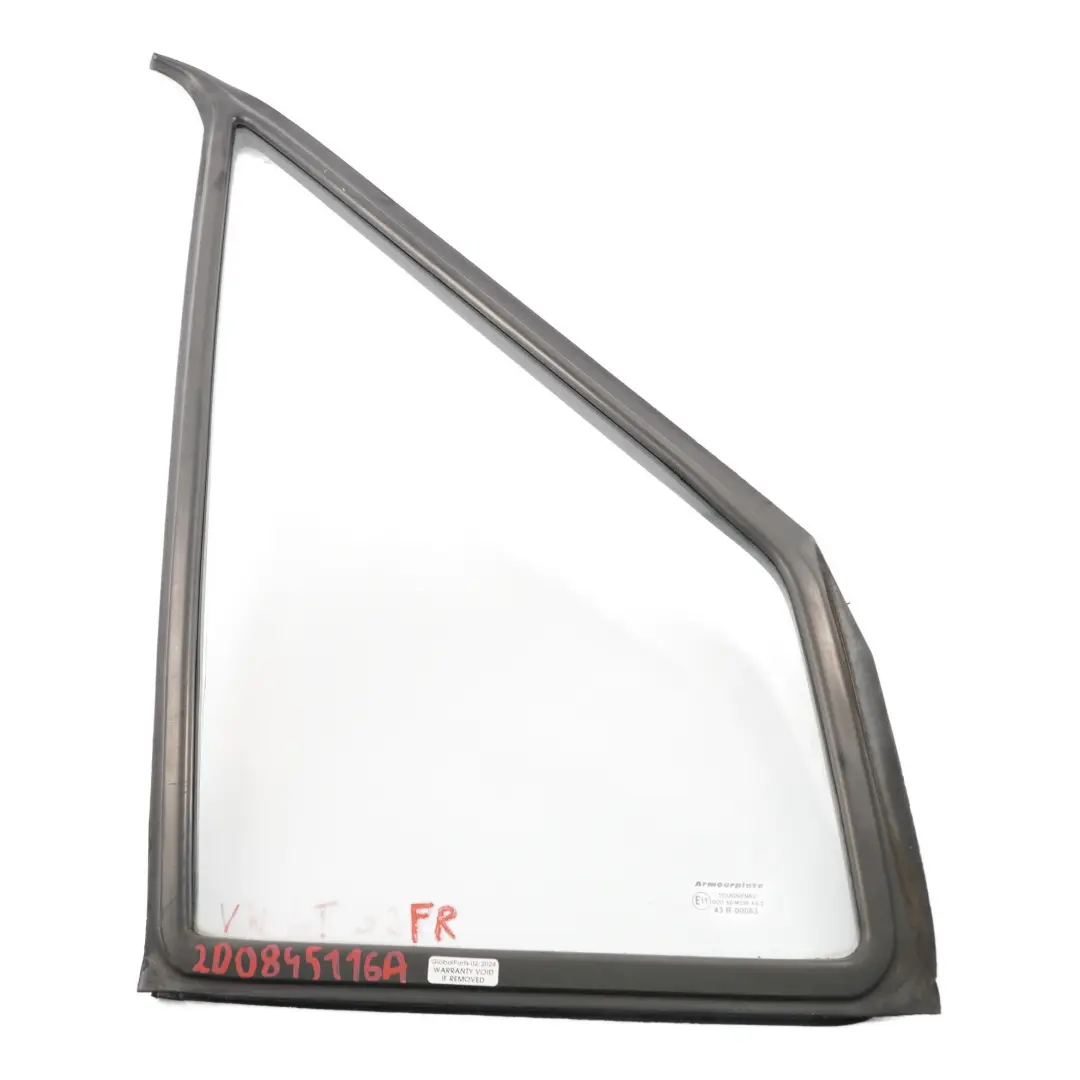 VW LT 32 Puerta Delantera Cristal Fijo Ventana Derecha AS2 Toughened - SKU 2D0845116A - Número de pieza 2D0845116A