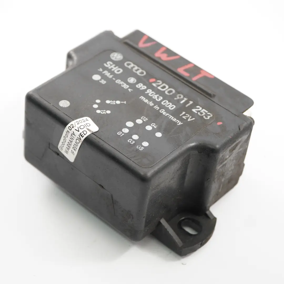 Módulo de Calentadores Relé Unidad Control Negro para VW Volkswagen LT 35 con número de pieza 2D0911253 VW Volkswagen LT 35 Módulo de Calentadores Relé Unidad Control Negro - SKU 2D0911253 - Número de pieza 2D0911253