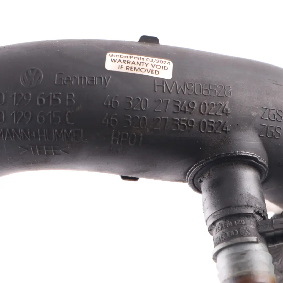 Intake Pipe Hose Line to VW Volkswagen Crafter Intercooler Air with Part number 2E0129615B VW Volkswagen Crafter Intercooler Air Intake Pipe Hose Line - SKU 2E0129615B - Part number 2E0129615B