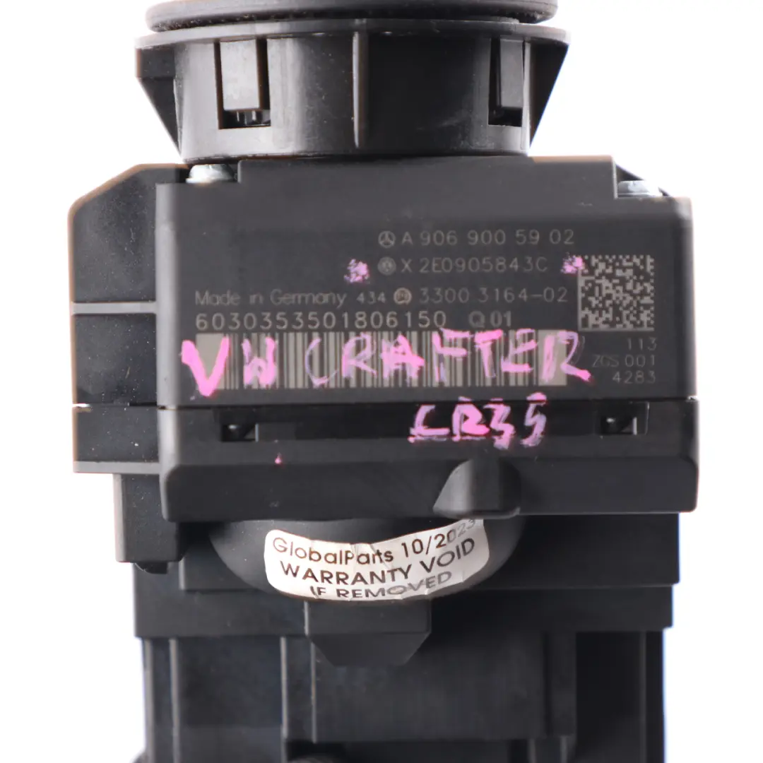 VW Volkswagen Crafter 1 Key Reader Ignition Switch Lock Unit 2 Keys - SKU 2E0905843C - Part number 2E0905843C