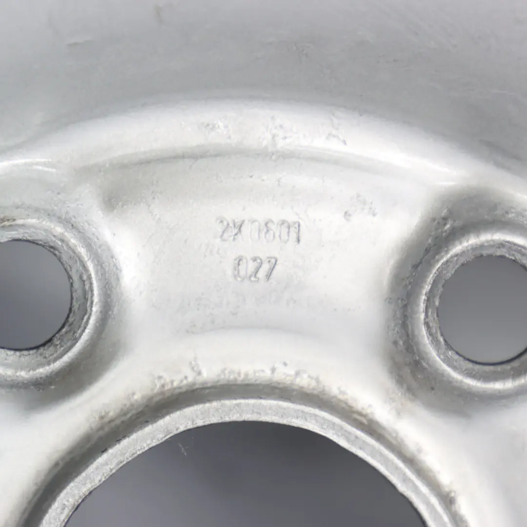 VW Volkswagen Caddy Jante Acier Argent 15" 6J ET:47 5x112 - SKU 2K0601027 - Numéro de pièce 2K0601027