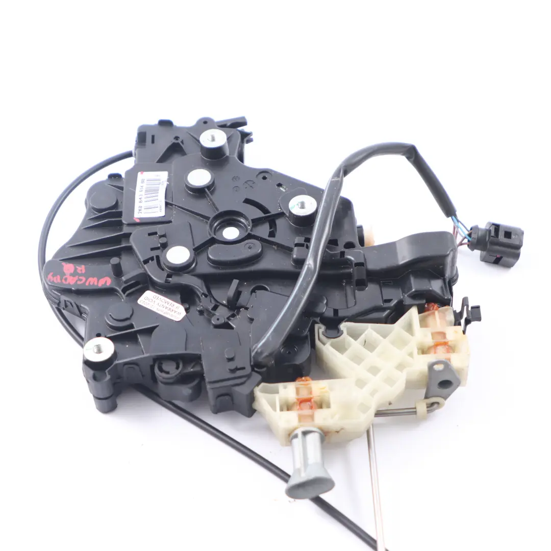 VW Volkswagen Caddy Sliding Door Lock Side Right O/S Latch Mechanism - SKU 2K0843654BB - Part number 2K0843654BB