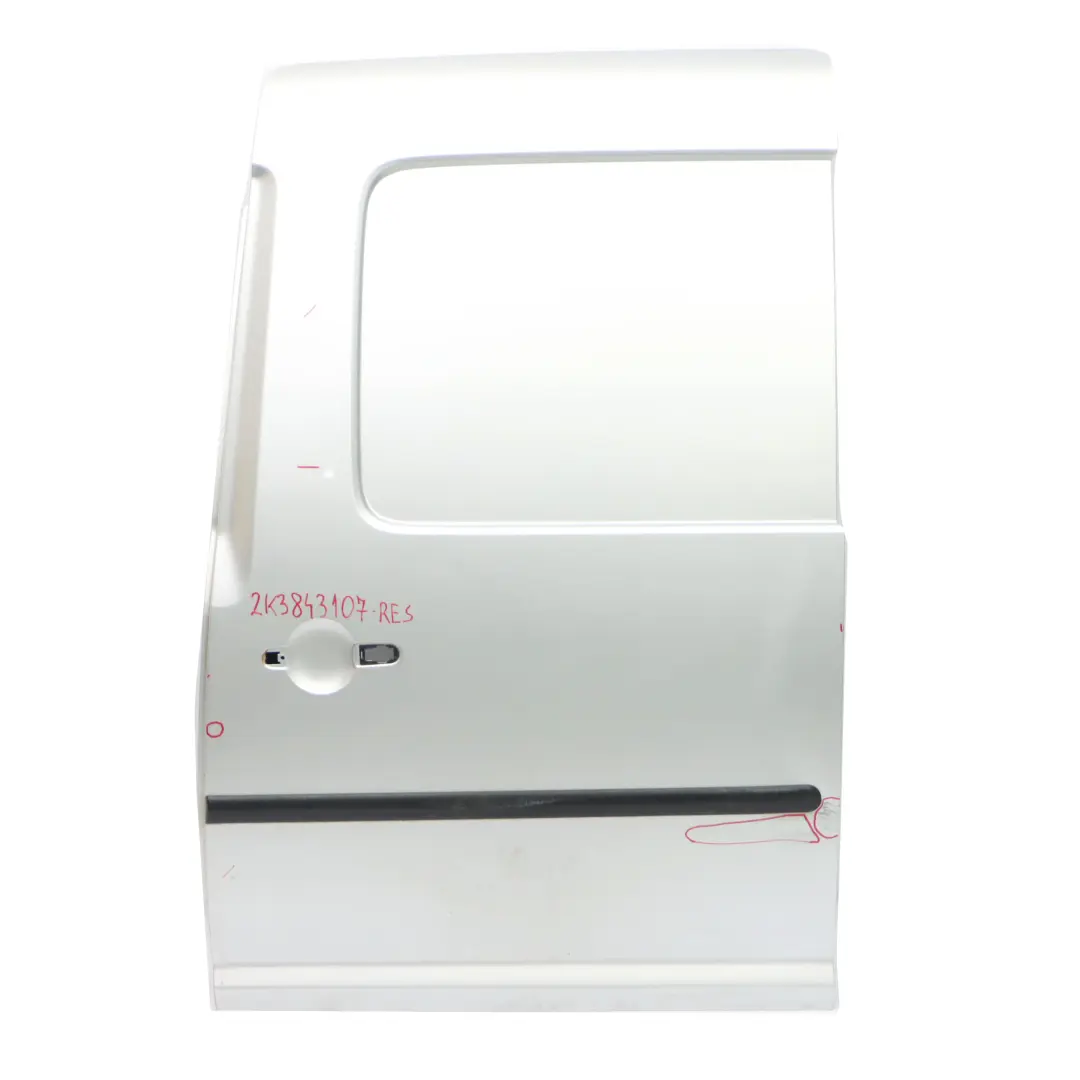 Volkswagen VW Caddy Sliding Door Rear Left N/S Side Door Reflex Silver - LA7W - SKU 2K3843107-RES - Part number 2K3843107