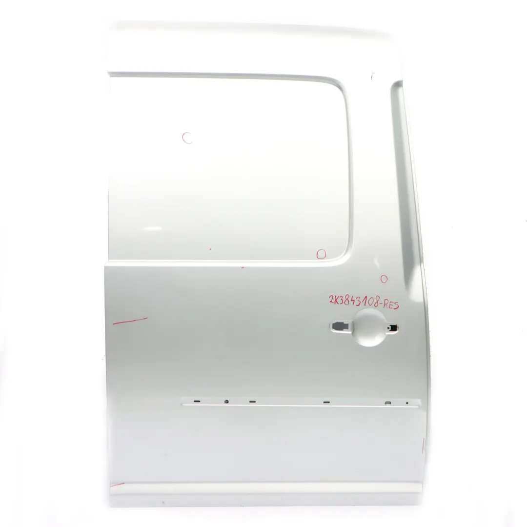 Volkswagen VW Caddy Sliding Door Rear Right O/S Side Door Reflex Silver - LA7W - SKU 2K3843108-RES - Part number 2K3843108
