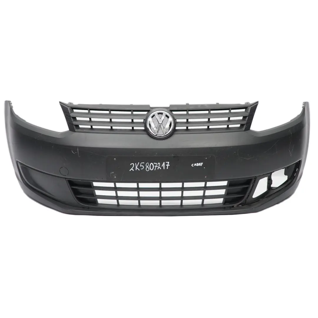 Front Bumper Volkswagen VW Caddy III Front Trim Panel Cover Primed Textured to with Part number 2K5807217 Front Bumper Volkswagen VW Caddy III Front Trim Panel Cover Primed Textured - SKU 2K5807217 - Part number 2K5807217