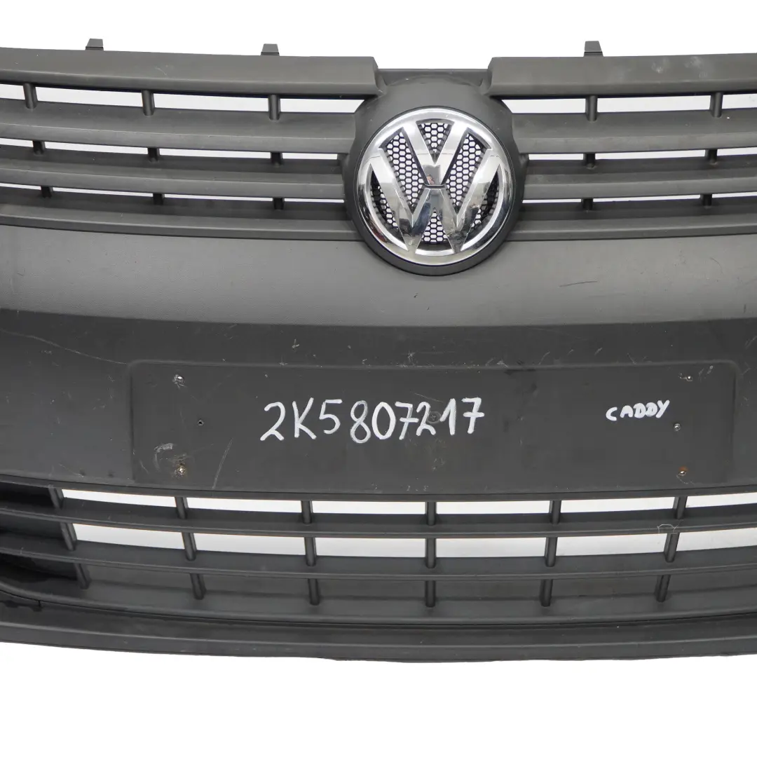 Front Bumper Volkswagen VW Caddy III Front Trim Panel Cover Primed Textured to with Part number 2K5807217 Front Bumper Volkswagen VW Caddy III Front Trim Panel Cover Primed Textured - SKU 2K5807217 - Part number 2K5807217