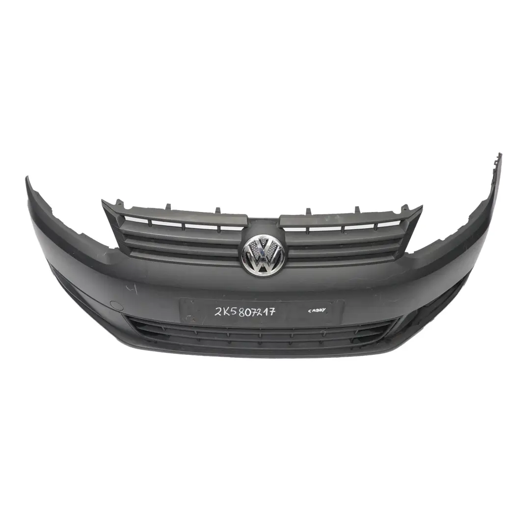 Front Bumper Volkswagen VW Caddy III Front Trim Panel Cover Primed Textured to with Part number 2K5807217 Front Bumper Volkswagen VW Caddy III Front Trim Panel Cover Primed Textured - SKU 2K5807217 - Part number 2K5807217