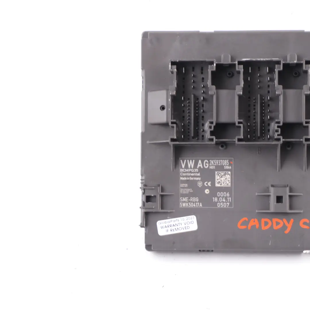 Body Control Module BCM Comfort Control Unit to VW Volkswagen Caddy C20 with Part number 2K5937085 VW Volkswagen Caddy C20 Body Control Module BCM Comfort Control Unit - SKU 2K5937085 - Part number 2K5937085