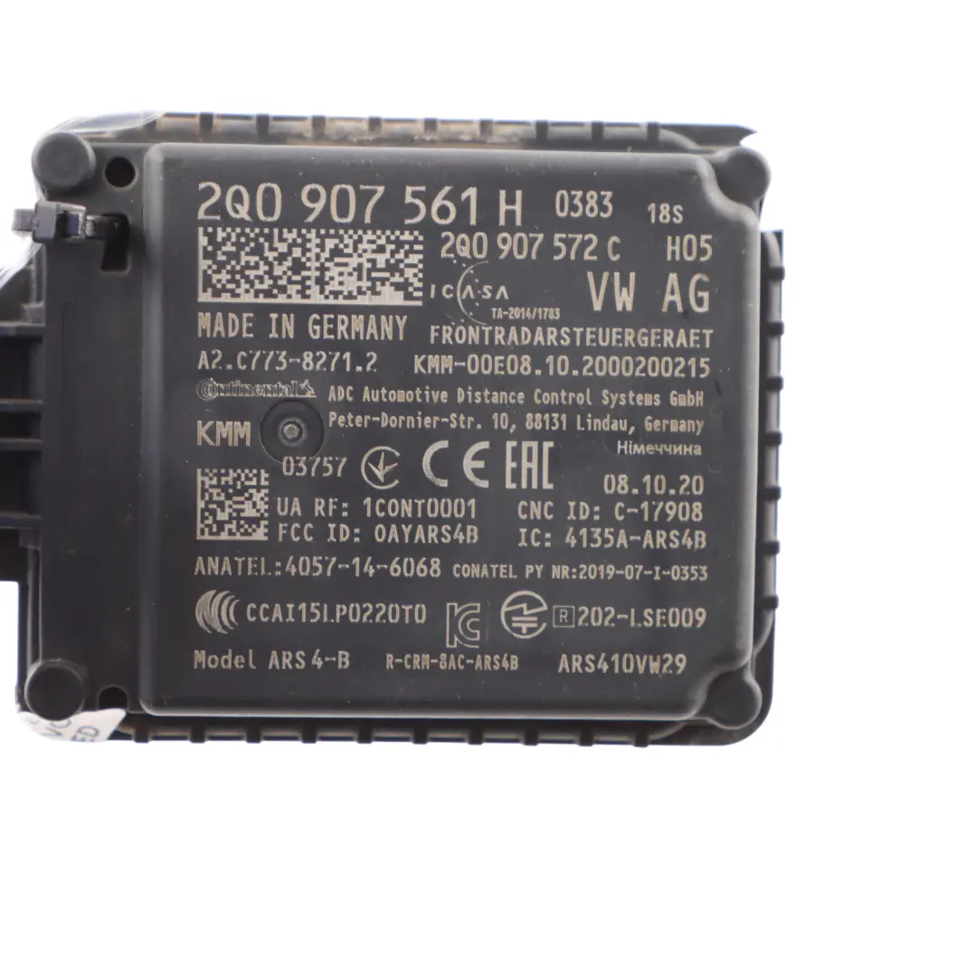 Radar Distance Distronic Control Sensor Module Unit ECU to Audi Q2 GA with Part number 2Q0907561H Audi Q2 GA Radar Distance Distronic Control Sensor Module Unit ECU - SKU 2Q0907561H - Part number 2Q0907561H