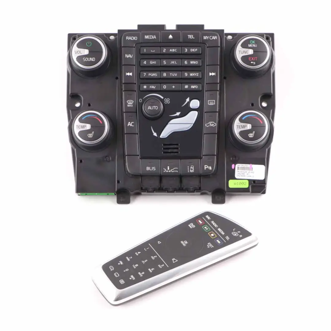 Conditioning Switch Climate Control Unit Panel to Volvo V60 Air with Part number 30795265 Volvo V60 Air Conditioning Switch Climate Control Unit Panel - SKU 30795265 - Part number 30795265