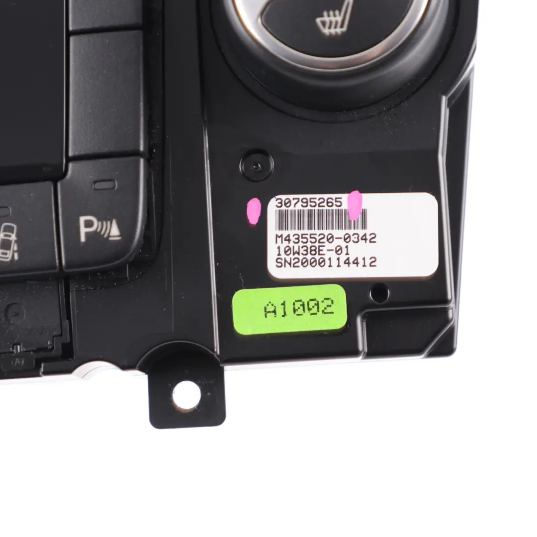 Conditioning Switch Climate Control Unit Panel to Volvo V60 Air with Part number 30795265 Volvo V60 Air Conditioning Switch Climate Control Unit Panel - SKU 30795265 - Part number 30795265