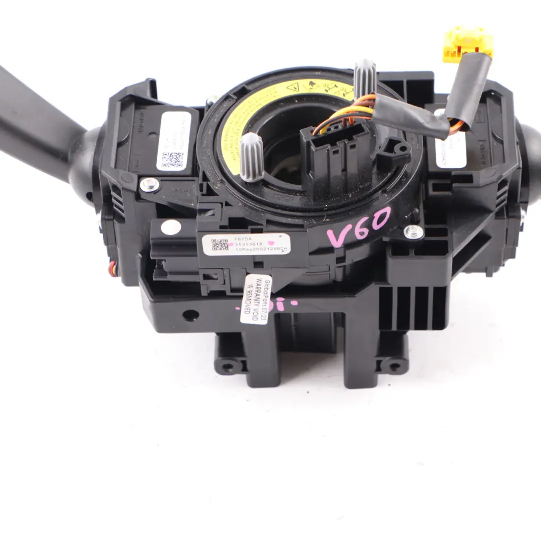 Steering Column Cluster Indicator Wiper Stalk Squib Switch to Volvo V60 with Part number 31313818 Volvo V60 Steering Column Cluster Indicator Wiper Stalk Squib Switch - SKU 31313818 - Part number 31313818