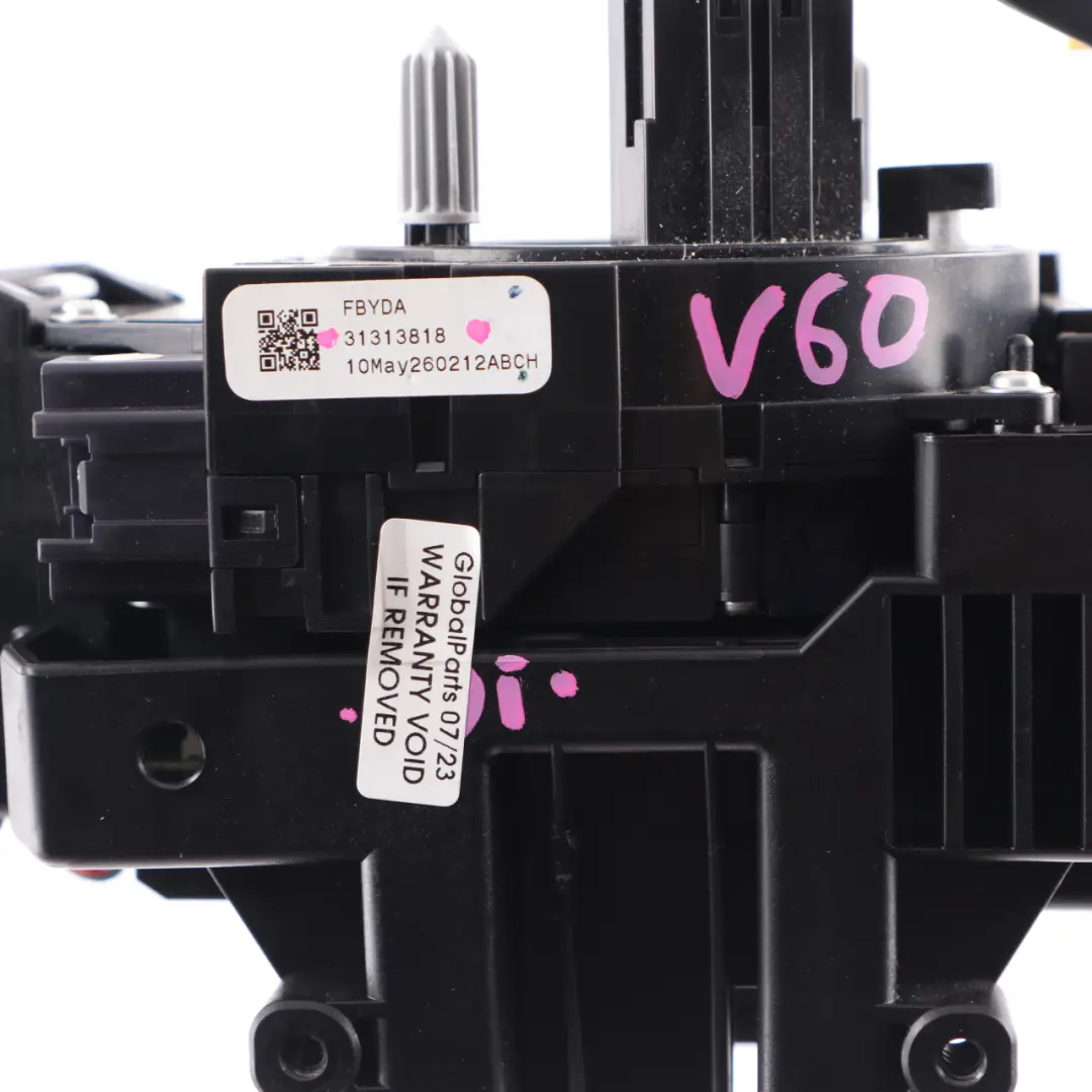 Steering Column Cluster Indicator Wiper Stalk Squib Switch to Volvo V60 with Part number 31313818 Volvo V60 Steering Column Cluster Indicator Wiper Stalk Squib Switch - SKU 31313818 - Part number 31313818