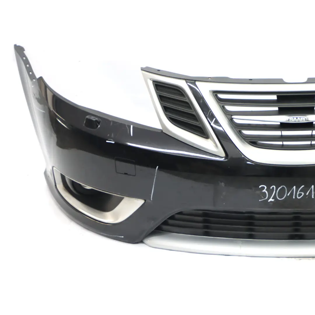 Saab 9-3 Zderzak Przedni Czarny 2008-2012 Polift - SKU 32016149-BLK - Numer Części 32016149