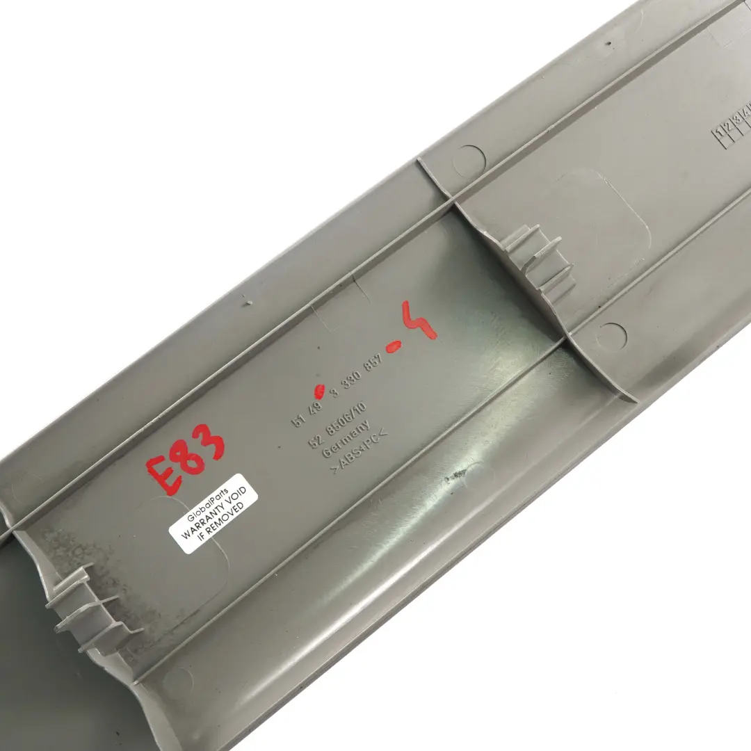  Embellecedor Tapa MaleteroBMW X3 E83 4 Tapa Panel Superior Trasero Gris - SKU 3330857-4 - Número de pieza 3330857