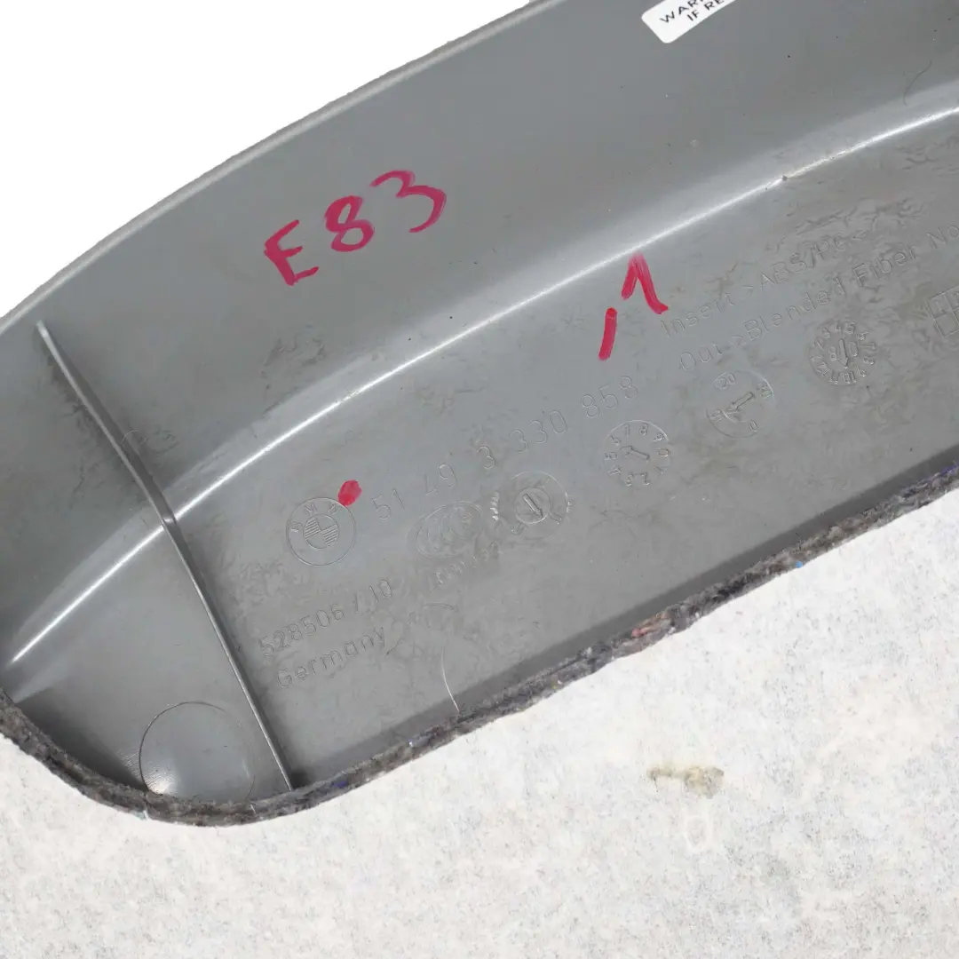BMW X3 er E83 Verkleidung Heckklappe Unten Grey Grau - SKU 3330858-1 - Teilenummer 3330858