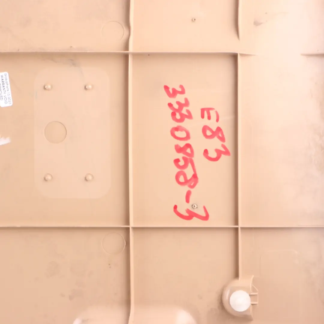 Lower Tailgate Boot Lid Trim Panel Sandbeige Beige to BMW X3 E83 with Part number 3330858 BMW X3 E83 Lower Tailgate Boot Lid Trim Panel Sandbeige Beige - SKU 3330858-3 - Part number 3330858