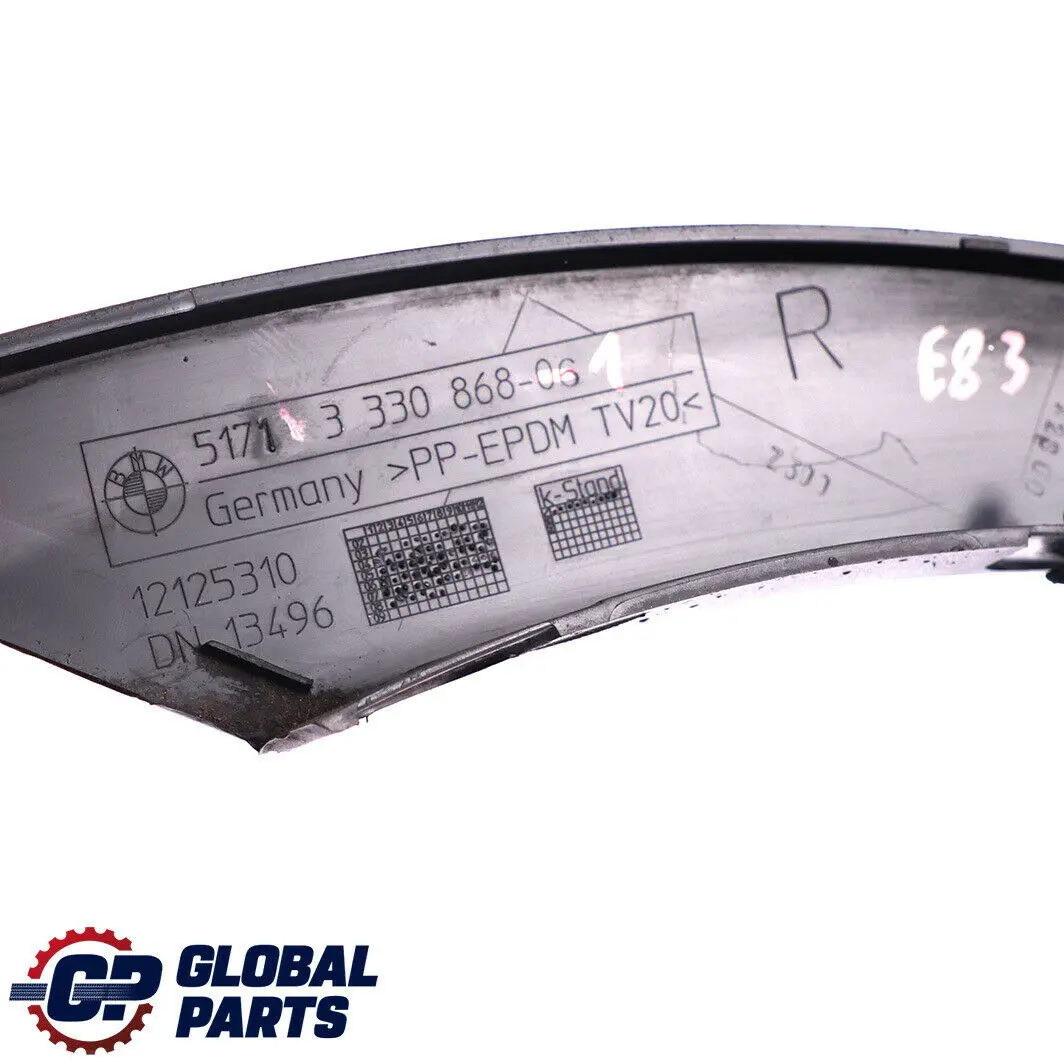 BMW X3 E83 Cache Panneau De Bordure De Roue Arrière Droite - SKU 3330868-1 - Numéro de pièce 3330868