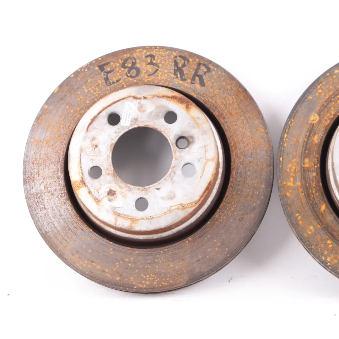  Brake Disc BMW X3 E83 Rear Left Right Wheel N/O/S Ventilated Set 320X22 - SKU 3332217 - Part number 6864899