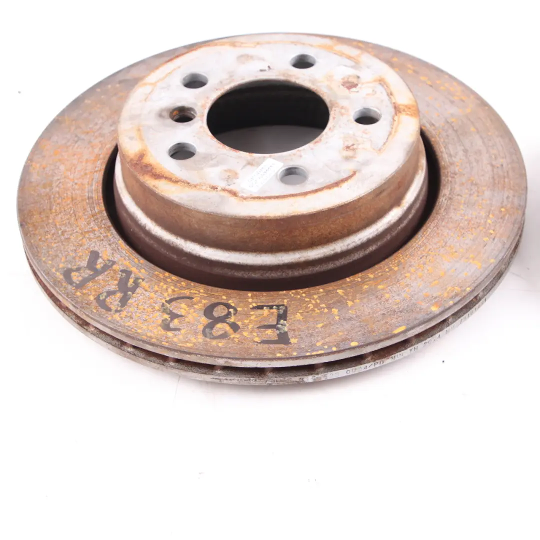  Brake Disc BMW X3 E83 Rear Left Right Wheel N/O/S Ventilated Set 320X22 - SKU 3332217 - Part number 6864899