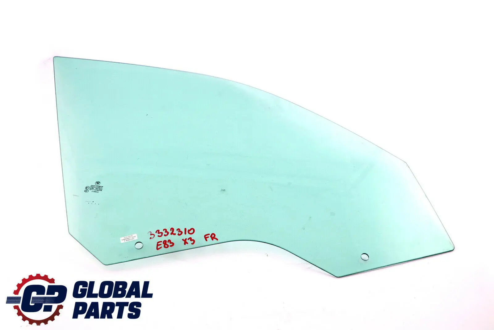 BMW X3 E83 Front Right O/S Door Side Green Window Glass AS2