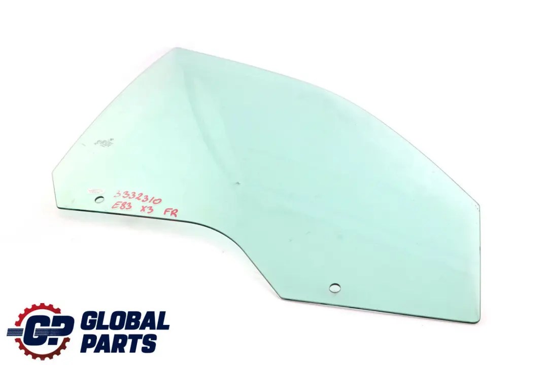 Delantero Derecho Puerta Lado Verde Cristal AS2 para BMW E83 con número de pieza 3332310 BMW E83 Delantero Derecho Puerta Lado Verde Cristal AS2 - SKU 3332310 - Número de pieza 3332310