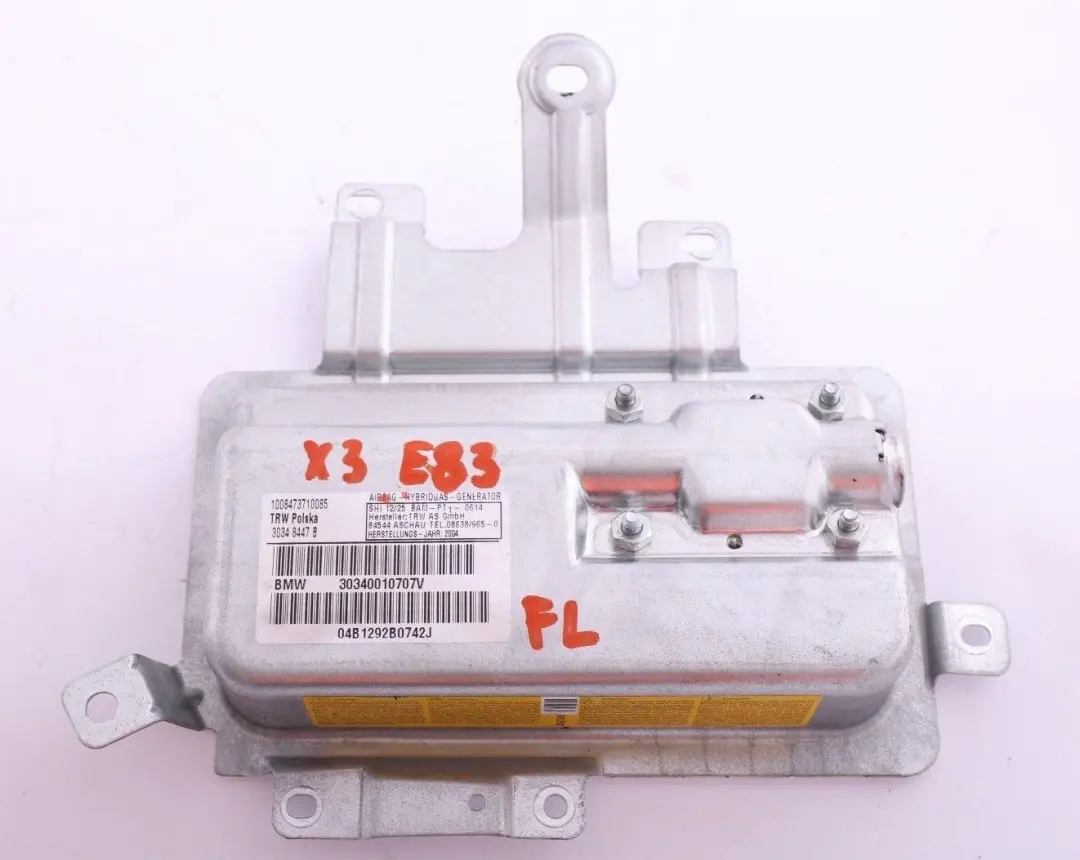 Poduszka Powietrzna Drzwi Lewy Przód Airbag 3419099 do BMW E83 X3 o numerze 3400107 BMW E83 X3 Poduszka Powietrzna Drzwi Lewy Przód Airbag 3419099 - SKU 3400107 - Numer Części 3400107