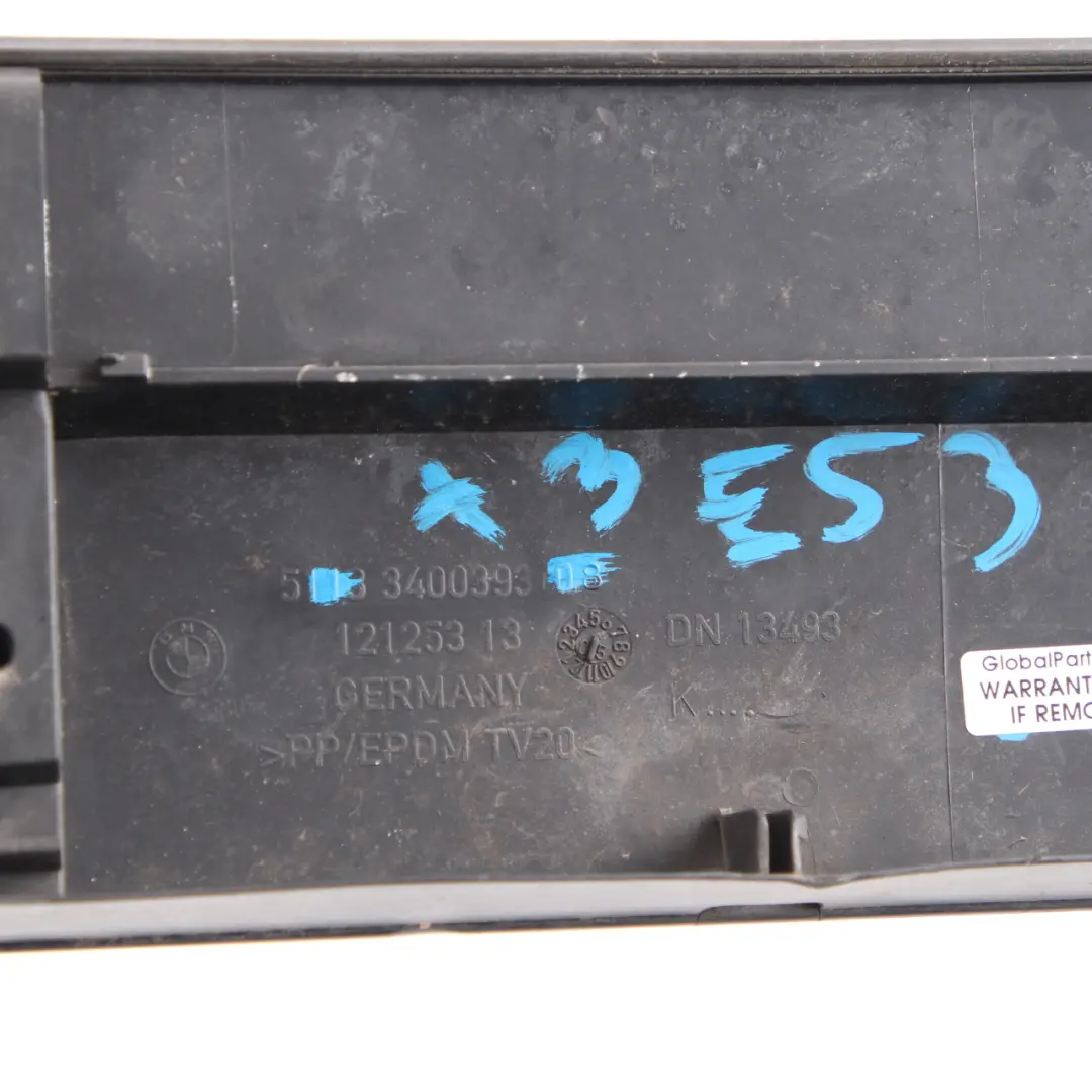 Blende Heckklappe Unten Schwarz für BMW X3 er E83 mit Teilenummer 3400393 BMW X3 er E83 Blende Heckklappe Unten Schwarz - SKU 3400393 - Teilenummer 3400393