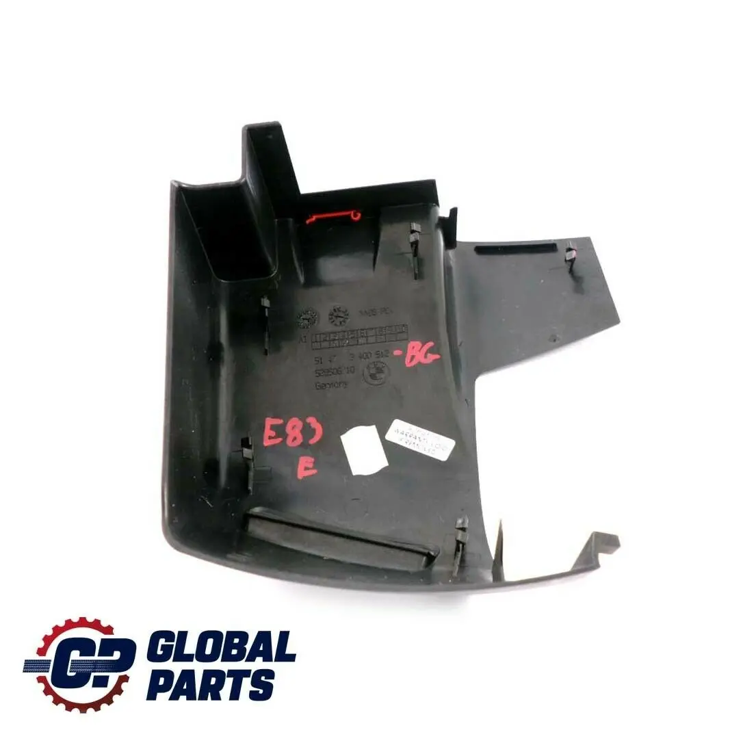 BMW X3 E83 Funda Cinturon Carrete Derecha Basaltgrau Gris Basalto - SKU 3400512-BG - Número de pieza 3400512