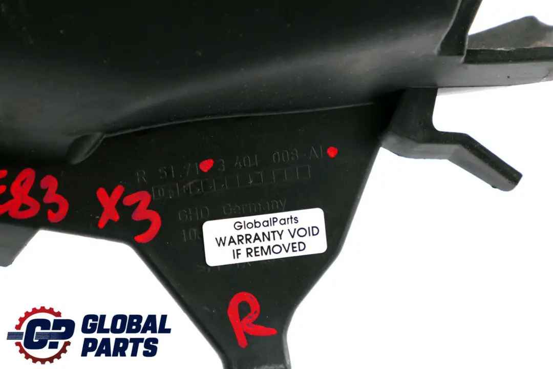 BMW X3 er E83 E83N LCI Abdeckung Windlauf Vorn Rechts - SKU 3401008 - Teilenummer 51713401008