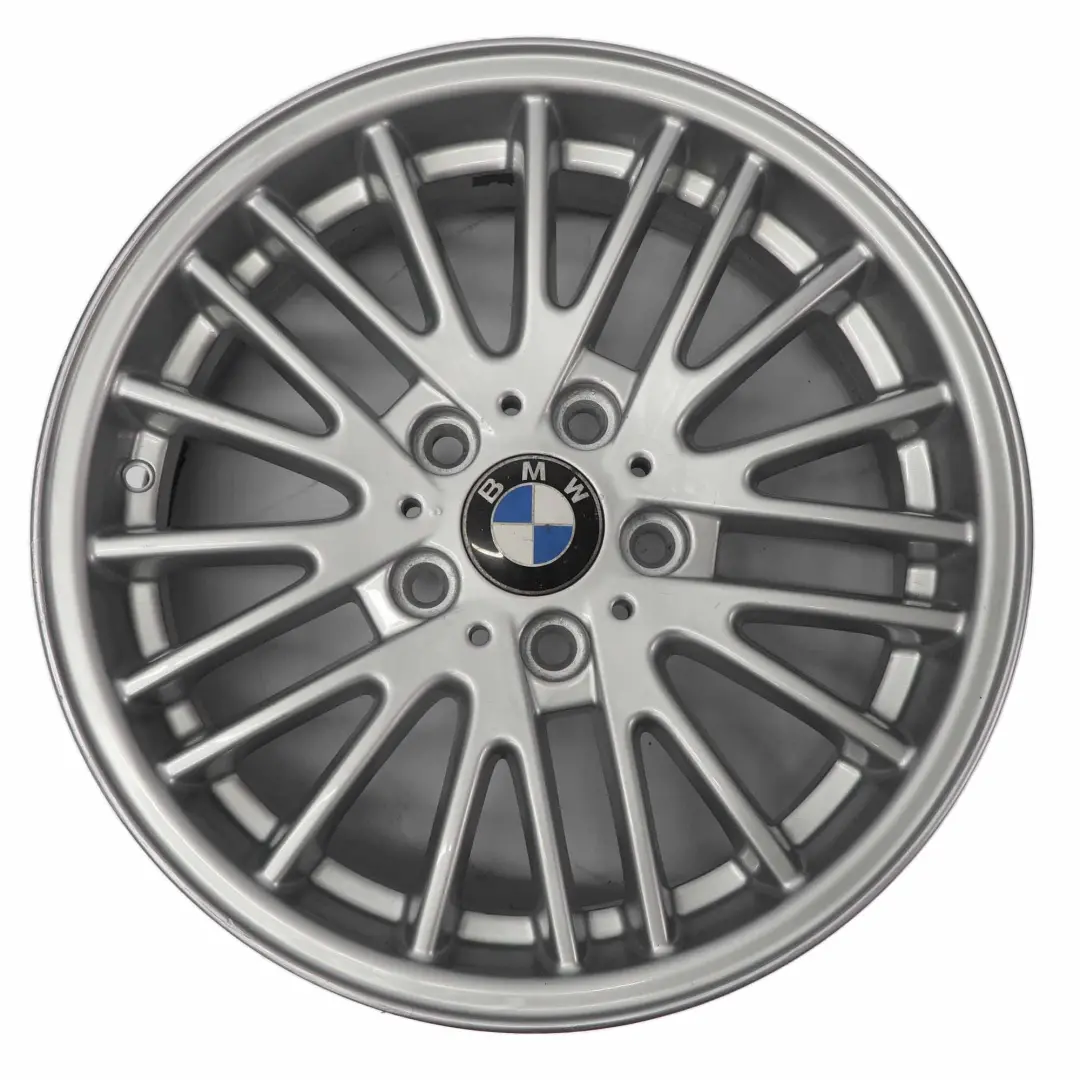 Light Alloy Rim 17" V Spoke 110 ET:37 7J to BMW X3 E83 Silver Wheel with Part number 3401198 BMW X3 E83 Silver Wheel Light Alloy Rim 17" V Spoke 110 ET:37 7J - SKU 3401198-1 - Part number 3401198