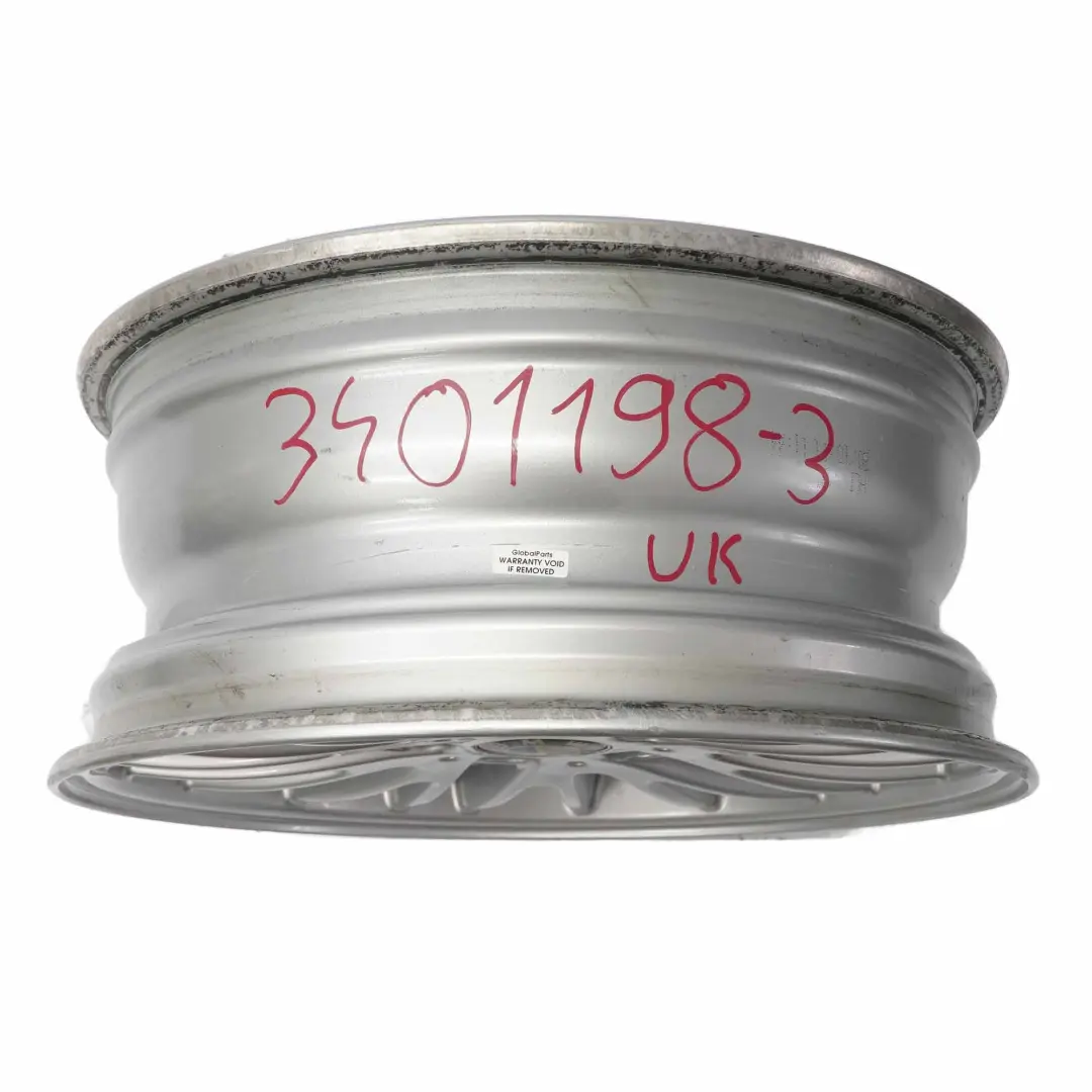 Light Alloy Rim 17" V Spoke 110 ET:37 7J to BMW X3 E83 Silver Wheel with Part number 3401198 BMW X3 E83 Silver Wheel Light Alloy Rim 17" V Spoke 110 ET:37 7J - SKU 3401198-3 - Part number 3401198