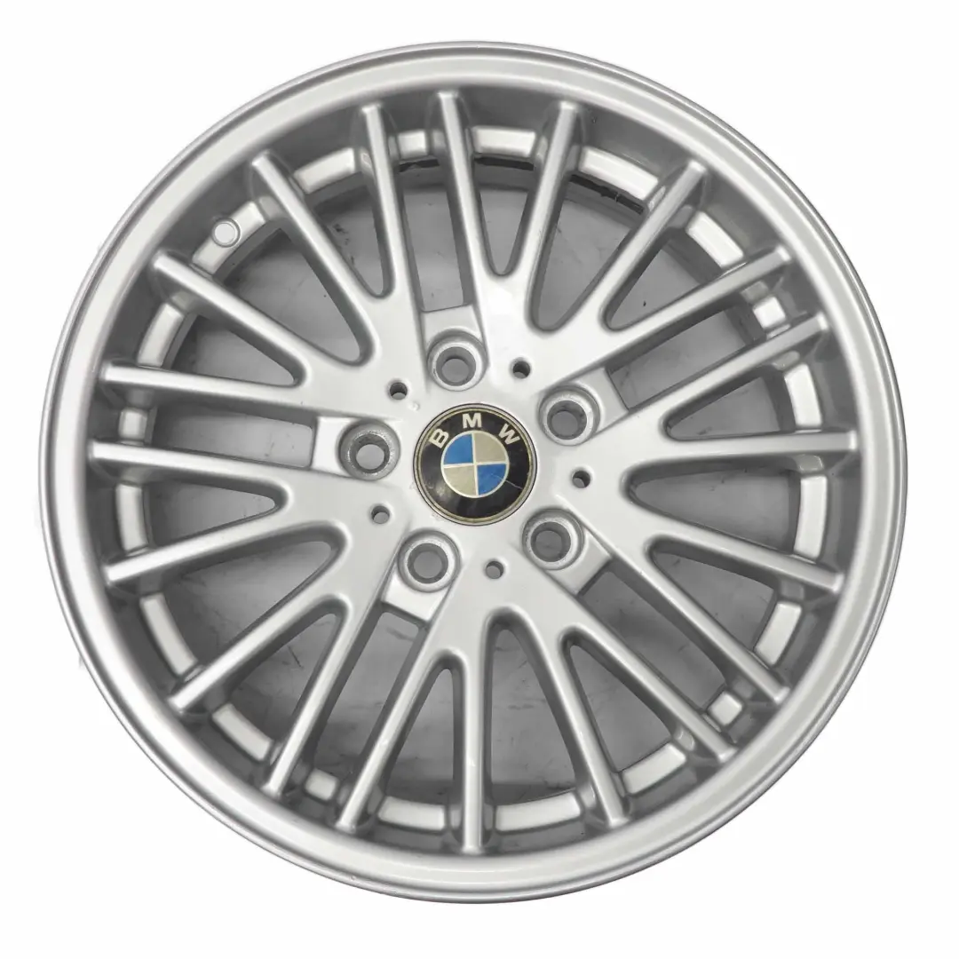 Light Alloy Rim 17" V Spoke 110 ET:37 7J to BMW X3 E83 Silver Wheel with Part number 3401198 BMW X3 E83 Silver Wheel Light Alloy Rim 17" V Spoke 110 ET:37 7J - SKU 3401198-3 - Part number 3401198