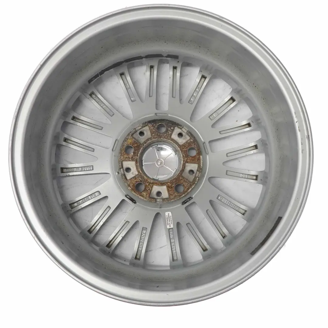 Light Alloy Rim 17" V Spoke 110 ET:37 7J to BMW X3 E83 Silver Wheel with Part number 3401198 BMW X3 E83 Silver Wheel Light Alloy Rim 17" V Spoke 110 ET:37 7J - SKU 3401198-3 - Part number 3401198