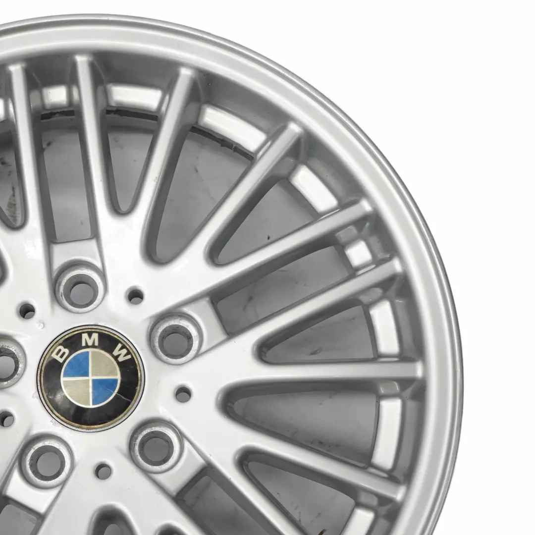 Light Alloy Rim 17" V Spoke 110 ET:37 7J to BMW X3 E83 Silver Wheel with Part number 3401198 BMW X3 E83 Silver Wheel Light Alloy Rim 17" V Spoke 110 ET:37 7J - SKU 3401198-3 - Part number 3401198
