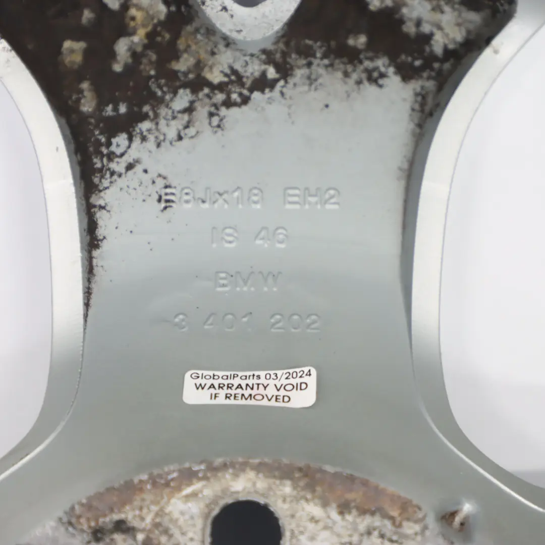 Alloy Wheel Rim 18" Y-Spoke 114 ET:46 8J to BMW X3 E83 Silver with Part number 3401202 BMW X3 E83 Silver Alloy Wheel Rim 18" Y-Spoke 114 ET:46 8J - SKU 3401202-3 - Part number 3401202