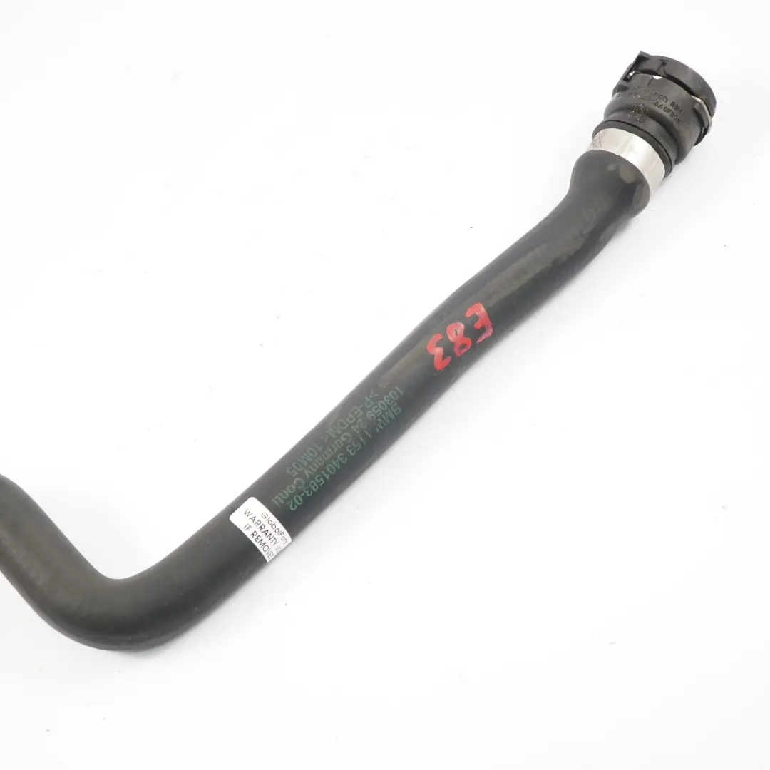 Coolant Hose BMW X3 E83 3.0d M57N2 Water Cooling Pipe Radiator to with Part number 3401583 Coolant Hose BMW X3 E83 3.0d M57N2 Water Cooling Pipe Radiator - SKU 3401583 - Part number 3401583