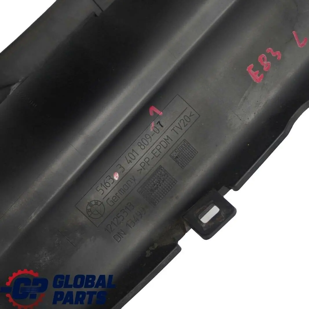 BMW E83 Delantero Izquierdo Puerta Umbral Faldon Tablero Embellecedor - SKU 3401809-1 - Número de pieza 3401809
