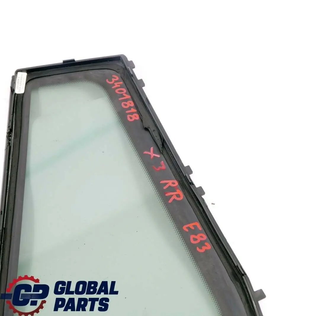 BMW X3 E83 Vetro Della Portiera Stretto Nero Posteriore Destra - SKU 3401818 - Numero di parte 3401818