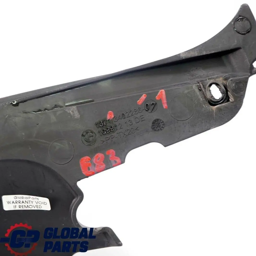  Conducto De Aire BMW X3 E83 Panel De Cierre Frontal Silenciador - SKU 3402286 - Número de pieza 3402286