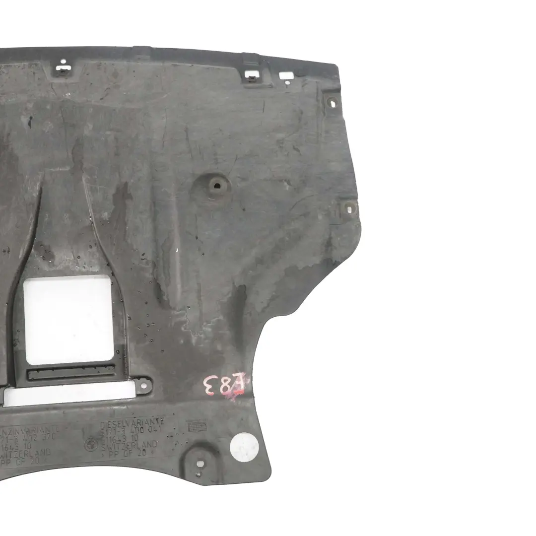 Cubierta De Bajos BMW X3 E83 Panel Del Compartimento Del Motor Gasolina para con número de pieza 3402370 Cubierta De Bajos BMW X3 E83 Panel Del Compartimento Del Motor Gasolina - SKU 3402370 - Número de pieza 3402370