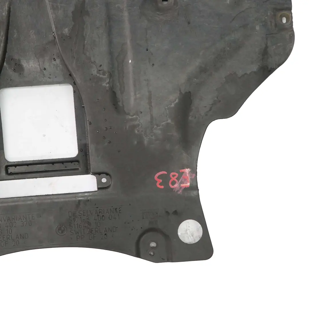 BMW X3 E83 Osłona Pod Silnika Osłona Panel Podwozia N46 M54 Benzyna - SKU 3402370 - Numer Części 3402370