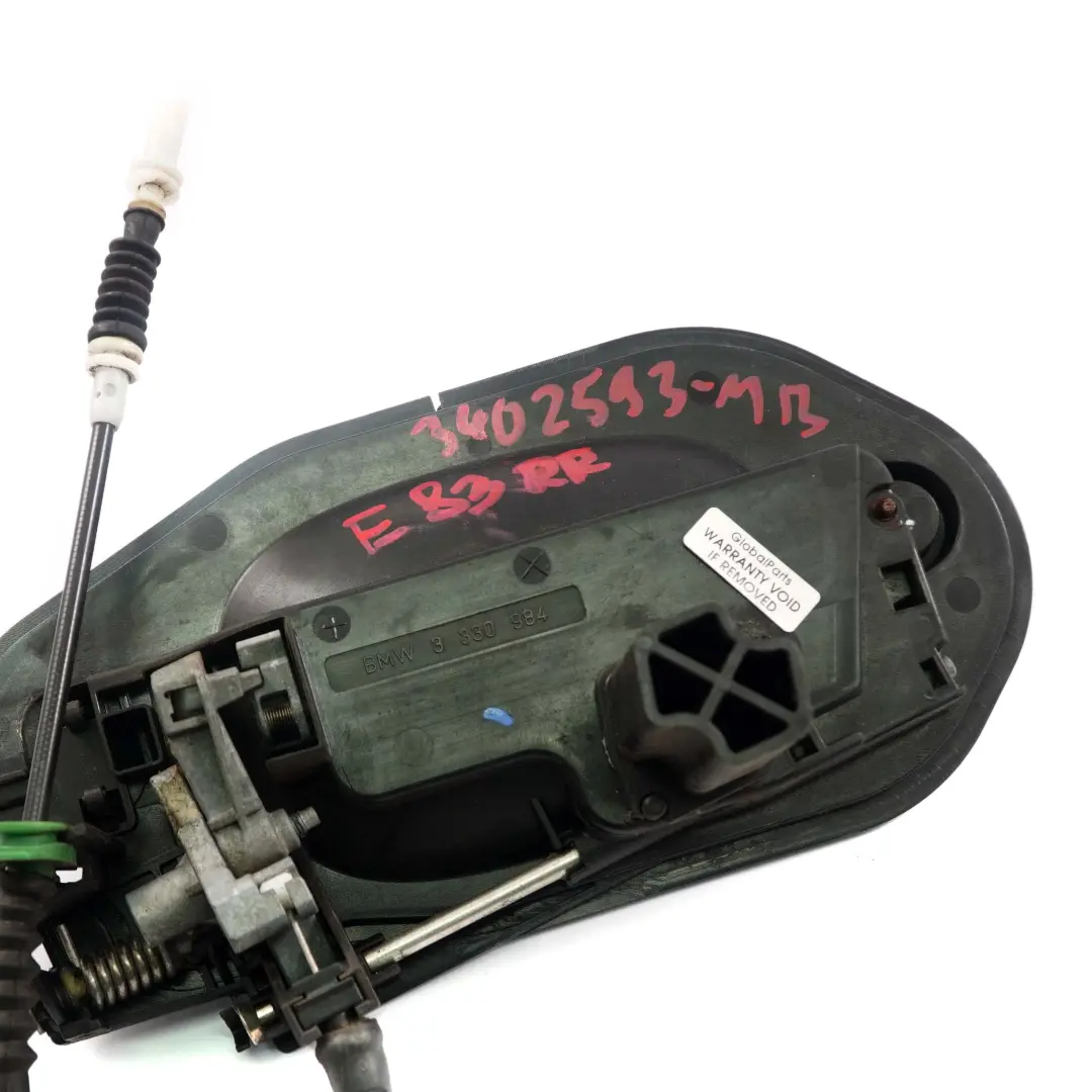 Asidero Trasero Derecho Monacoblau Metalizado Azul Monaco A35 para BMW X3 E83 con número de pieza 3402593 BMW X3 E83 Asidero Trasero Derecho Monacoblau Metalizado Azul Monaco A35 - SKU 3402593-MB - Número de pieza 3402593