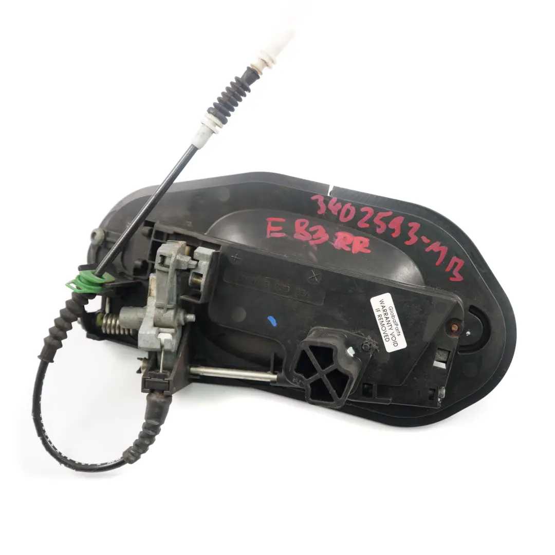 Klamka zewnętrzna drzwi prawa tylna tył do BMW X3 E83 o numerze 3402593 BMW X3 E83 Klamka zewnętrzna drzwi prawa tylna tył - SKU 3402593-MB - Numer Części 3402593