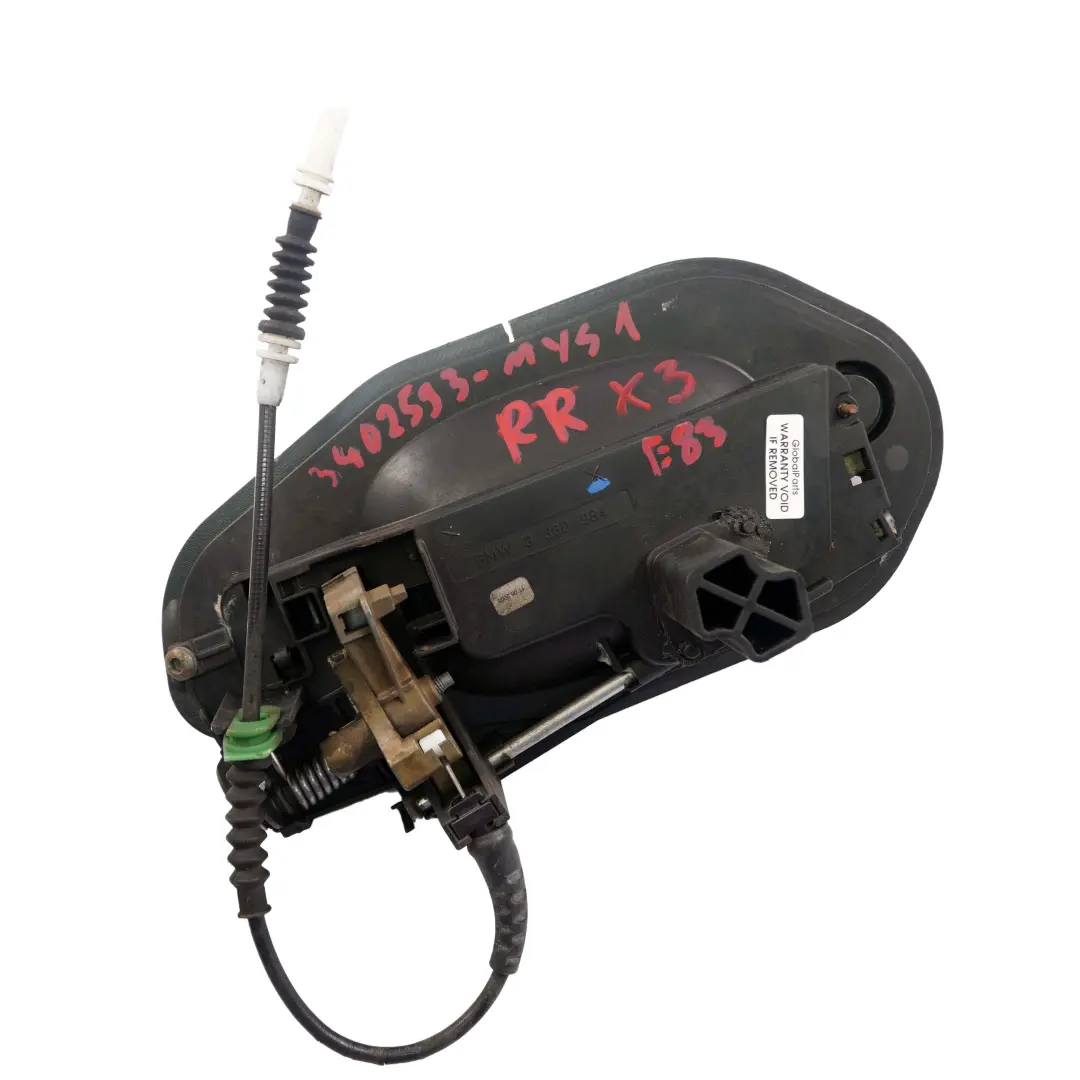 Türgriff Türöffner Türschloss Hinten Rechts Mysticblau Metallic A07 für BMW X3 E83 mit Teilenummer 3402593 BMW X3 E83 Türgriff Türöffner Türschloss Hinten Rechts Mysticblau Metallic A07 - SKU 3402593-MYS - Teilenummer 3402593