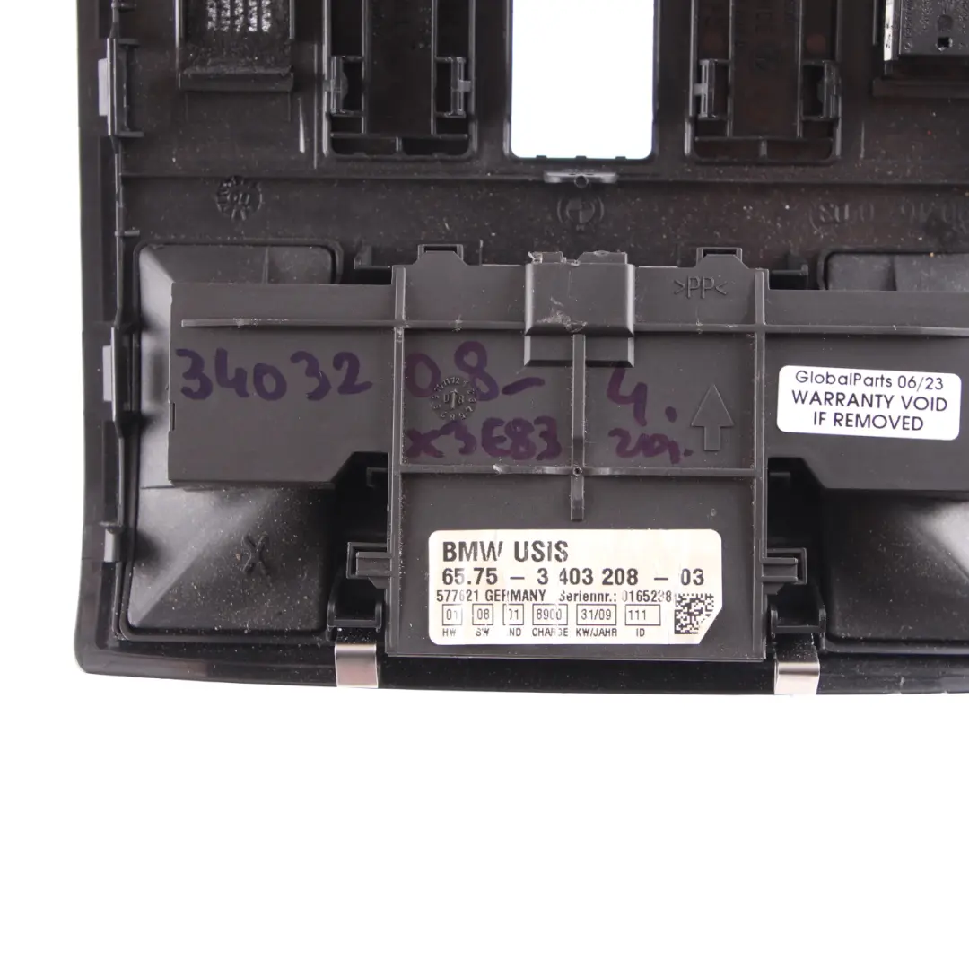 Módulo de Alarma Ultrasónica Tapa del Techo Antracita para BMW X3 E83 con número de pieza 3403208 BMW X3 E83 Módulo de Alarma Ultrasónica Tapa del Techo Antracita - SKU 3403208-4 - Número de pieza 3403208