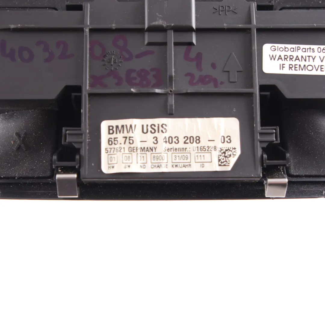 Módulo de Alarma Ultrasónica Tapa del Techo Antracita para BMW X3 E83 con número de pieza 3403208 BMW X3 E83 Módulo de Alarma Ultrasónica Tapa del Techo Antracita - SKU 3403208-4 - Número de pieza 3403208