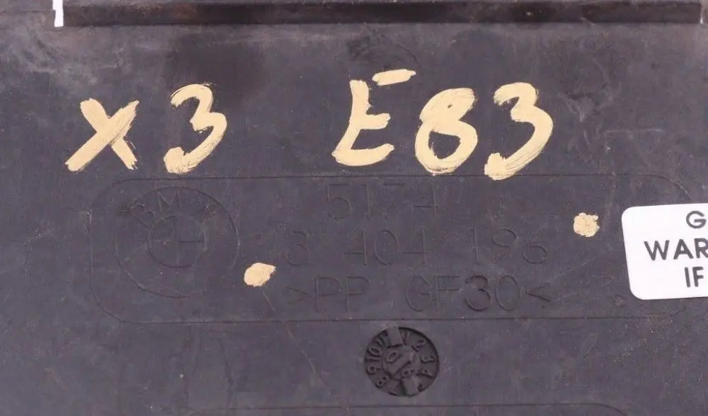 Couvercle Absorbeur Plaque Raidisseur Sous Plancher Arrière pour BMW X3 E83 à propos du numéro de pièce 3404196 BMW X3 E83 Couvercle Absorbeur Plaque Raidisseur Sous Plancher Arrière - SKU 3404196 - Numéro de pièce 3404196