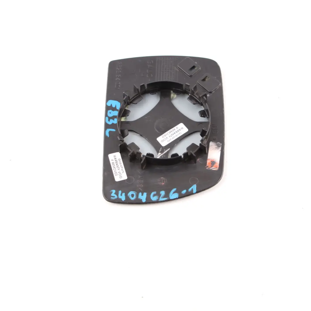  Wing Mirror Glass BMW E83 LCI X3 Left Door N/S Wide Angle - SKU 3404625-1 - Part number 3404625