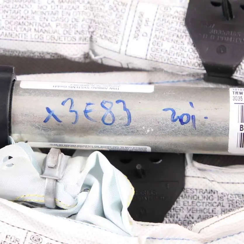 Roof Curtain Head Airbag Left N/S Black to BMW X3 E83 with Part number 3405191 BMW X3 E83 Roof Curtain Head Airbag Left N/S Black - SKU 3405191-1 - Part number 3405191